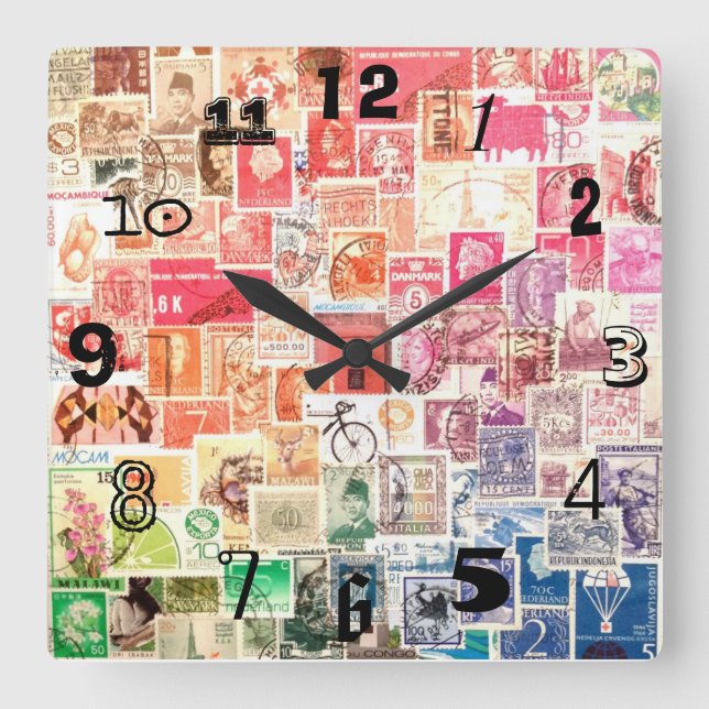 International Stamp Clock (with numbers) (Front)