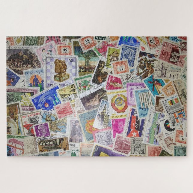 International Stamp Collection Jigsaw Puzzle (Horizontal)