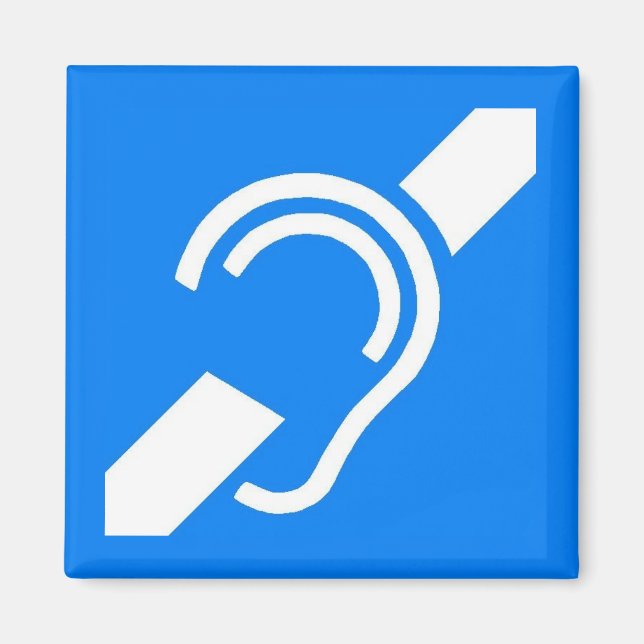 International Symbol for the Deaf Magnet (Front)