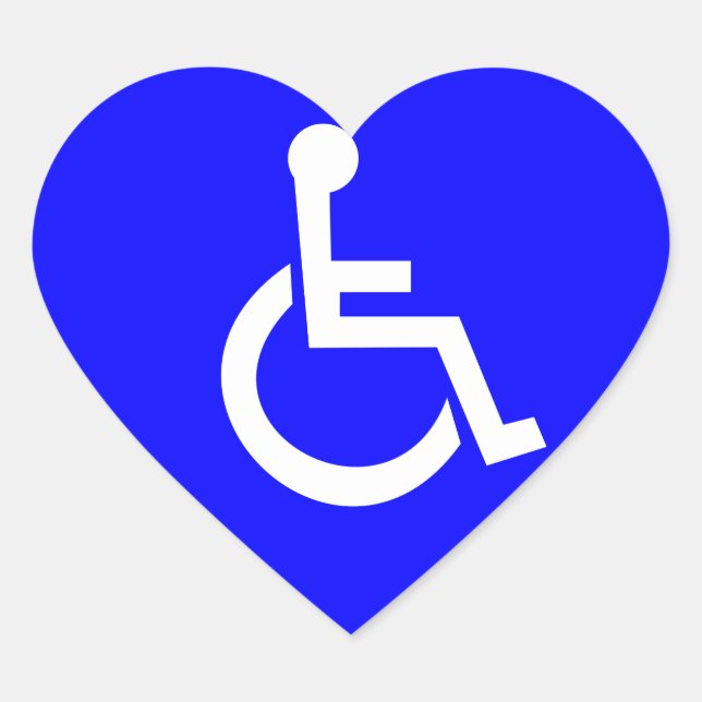 International symbol of access heart sticker (Front)