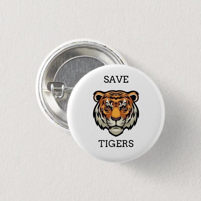international tiger day Classic save tigers 3 Cm Round Badge (Front & Back)