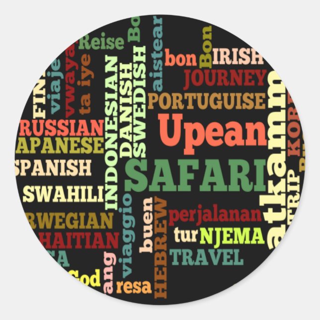 International Travel Blessings Classic Round Sticker (Front)