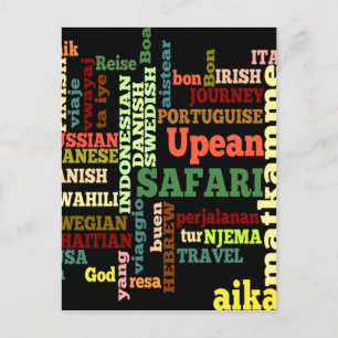 International Travel Blessings Postcard