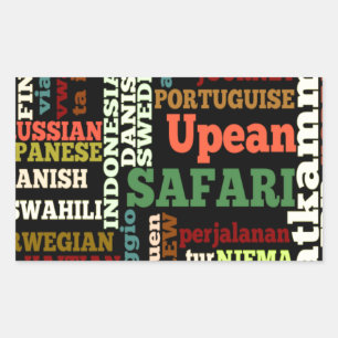 International Travel Blessings Rectangular Sticker