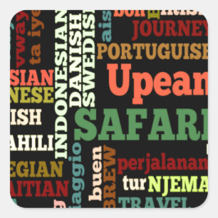 International Travel Blessings Square Sticker