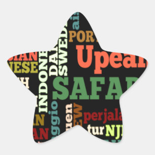 International Travel Blessings Star Sticker