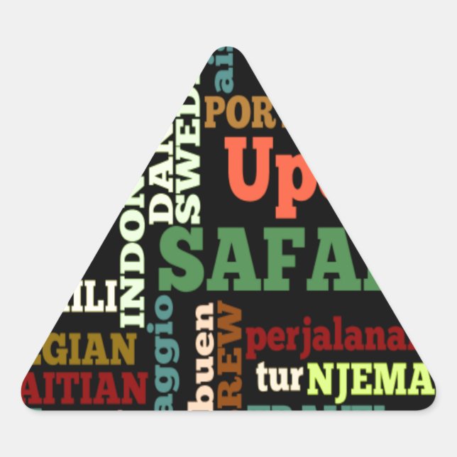 International Travel Blessings Triangle Sticker (Front)