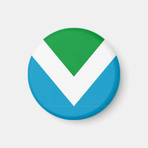 International vegan flag magnet