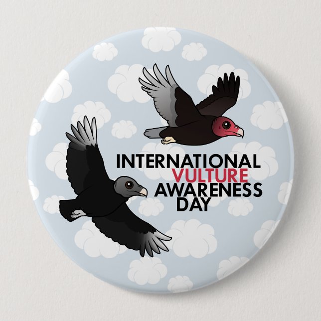 International Vulture Awareness Day 10 Cm Round Badge (Front)