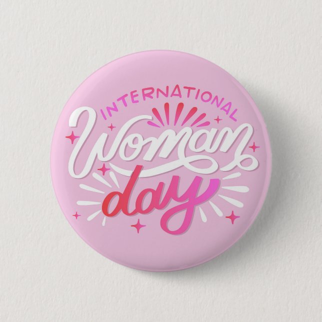 International Woman Day 6 Cm Round Badge (Front)