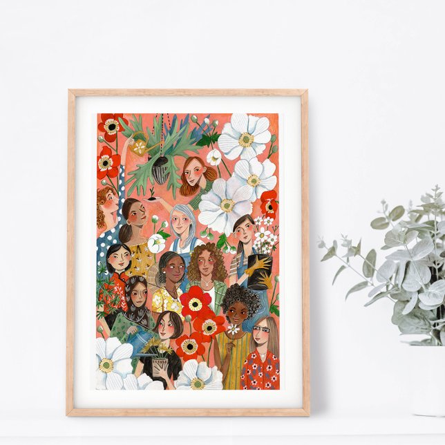 International women day floral  poster (Creator Uploaded)