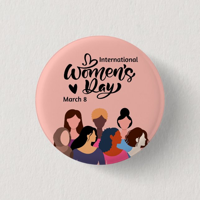 International Women’s Day 2025 3 Cm Round Badge (Front)