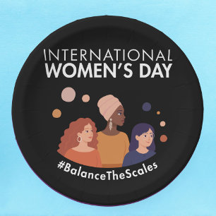 International Women’s Day 2026 Balance The Scales Paper Plate