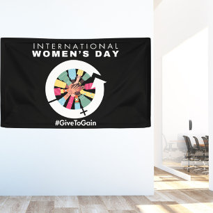 International Women’s Day 2026 Give To Gain Banner