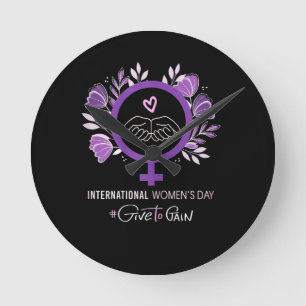International Women’s Day 2026 March 8 Round Clock