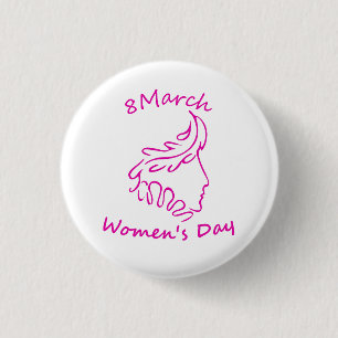 International Women’s Day 8 March 3 Cm Round Badge