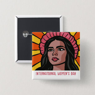 International Women's Day 15 Cm Square Badge