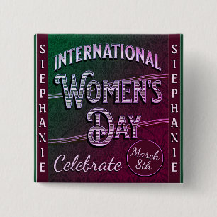 International Women's Day 15 Cm Square Badge