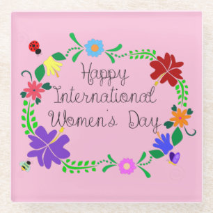 International Women's Day 2021 Glass Coaster