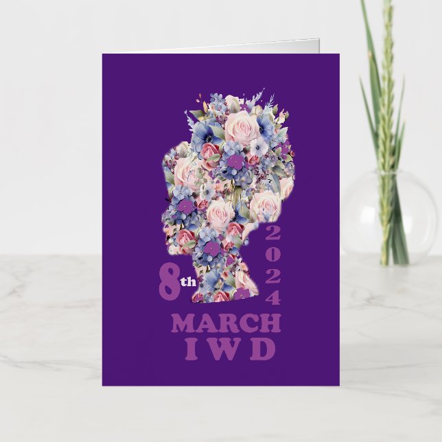 International Women's Day 2024: Celebrate Feminini Foil Greeting Card (Front)
