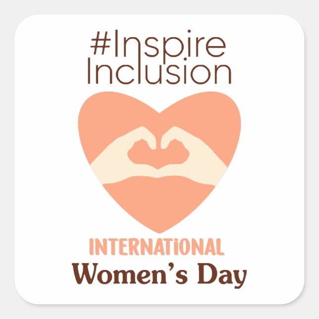International Women's Day 2024 Inspire Inclusion  Square Sticker (Front)