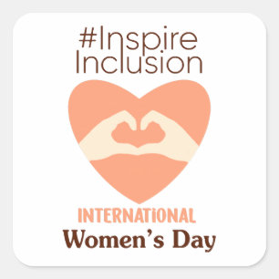 International Women's Day 2024 Inspire Inclusion Square Sticker