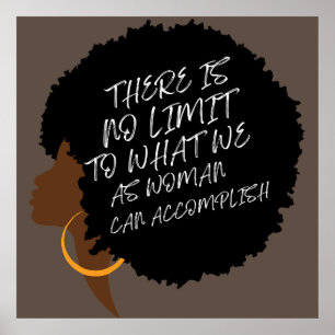 International women's day 2024 woman silhouette poster