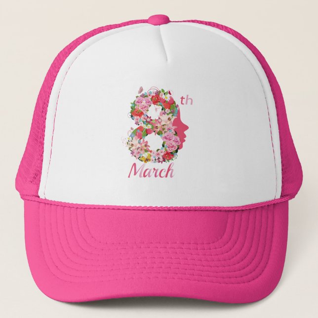 International Women's Day 2025: Celebrate Feminini Trucker Hat (Front)