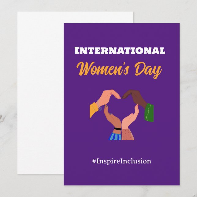  International Women's Day 2025 inclusion feminist Invitation (Front/Back)