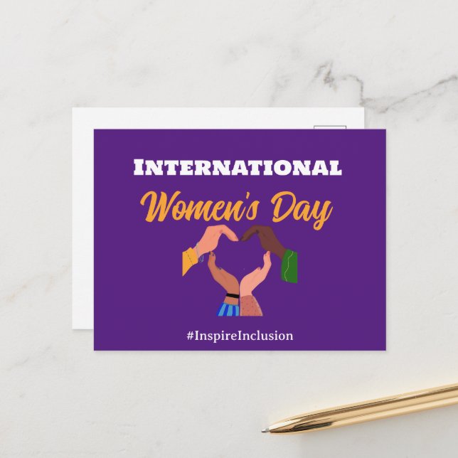  International Women's Day 2025 inclusion feminist Postcard (Front/Back In Situ)