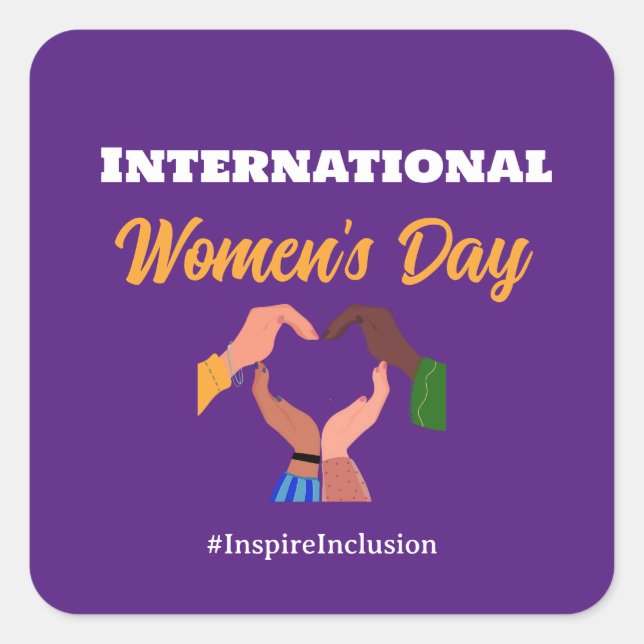  International Women's Day 2025 inclusion feminist Square Sticker (Front)