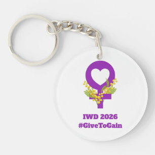 International Women's Day 2026 IWD Give To Gain Key Ring