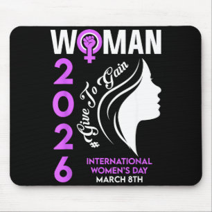 International women's day 2026 march 8 empowering mouse mat