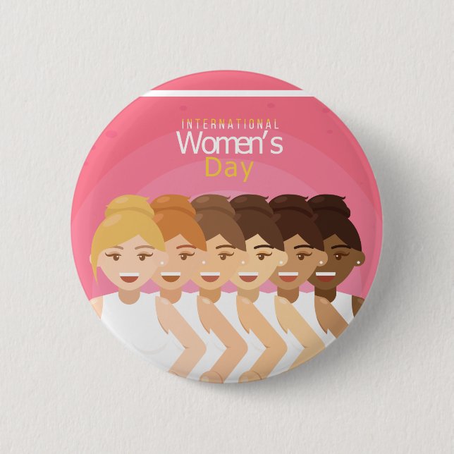 international Womens Day 6 Cm Round Badge (Front)