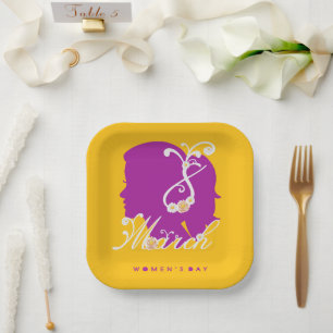 international women's day 8 march 2025 paper plate