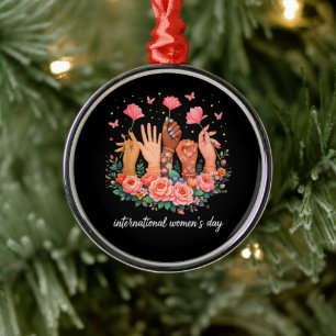 International Women's Day 8 March 2026 Metal Tree Decoration