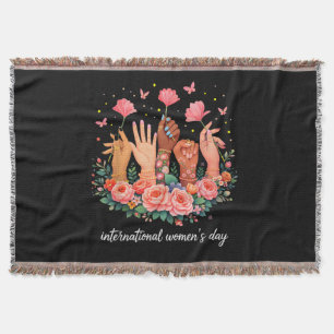 International Women's Day 8 March 2026 Throw Blanket