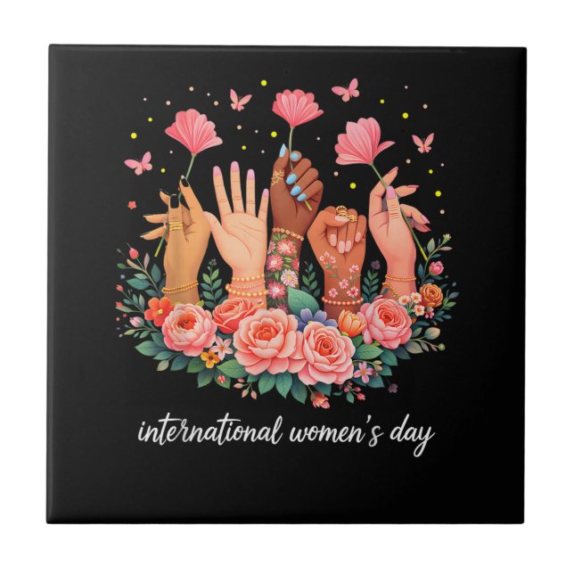 International Women's Day 8 March 2026 Tile (Front)