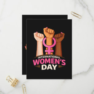 International Women's Day 8 March Invitation Postcard