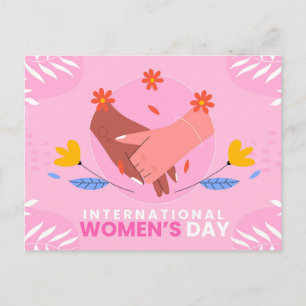 International Women's Day 8 march pink cute  Postcard
