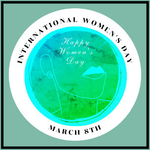 International Women's Day 8th March Colorful 10 Cm Round Badge