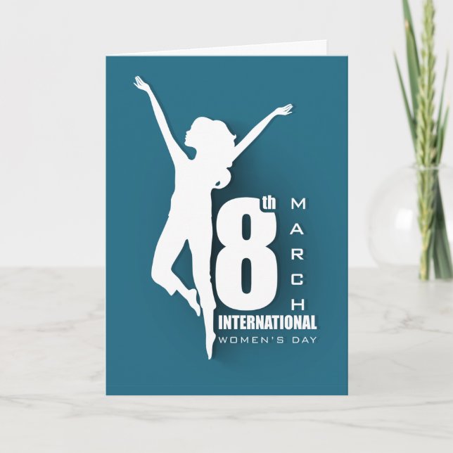International Women's Day 8th Teal Customise Card (Front)