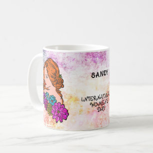 International Women's Day Auburn Hair Pretty Lady Coffee Mug