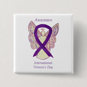 International Women's Day Awareness Angel Pins