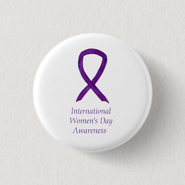 International Women's Day Awareness Custom Pins (Front)