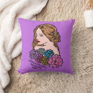 International Women's Day Beautiful Lady Cushion