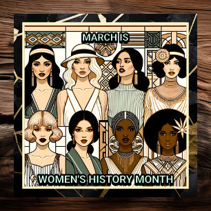 International Women's Day Black and Gold Poster