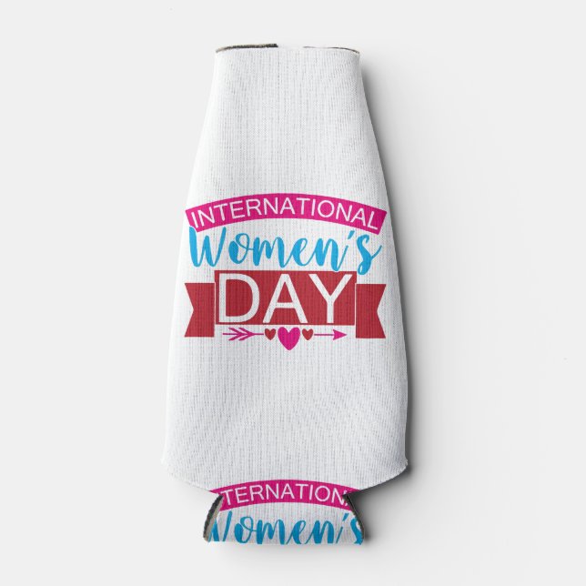International Womens Day  Bottle Cooler (Front)