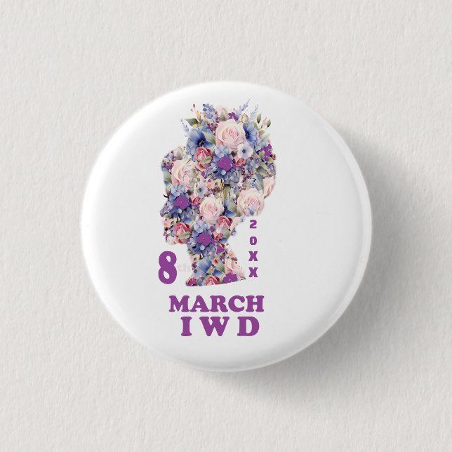 International Women's Day : Celebrate Feminist 3 Cm Round Badge (Front)