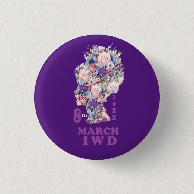 International Women's Day : Celebrate Feminist 3 Cm Round Badge (Front)